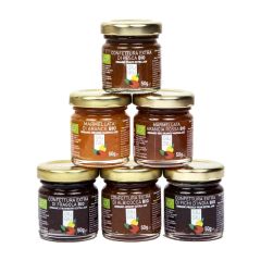giù giù confetture bio biologiche vari gusti gr.50 fragola pesca arancia arancia rossa fichi d'india albicocca